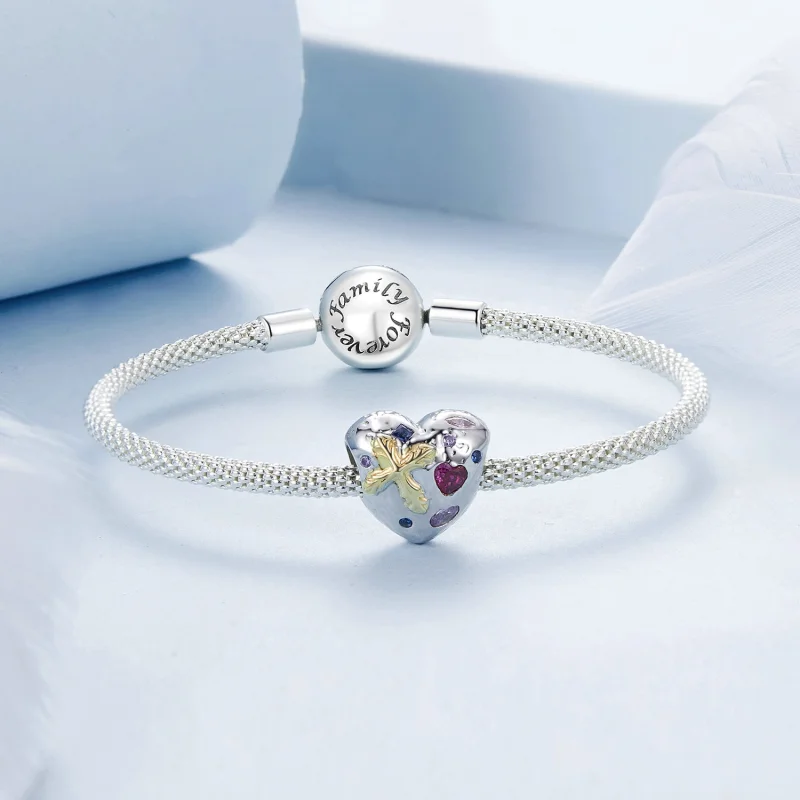 (obrázek pro) PANDORA Stylové Vintage křížové srdce Charm - BSC1006 - Zobrazit 5