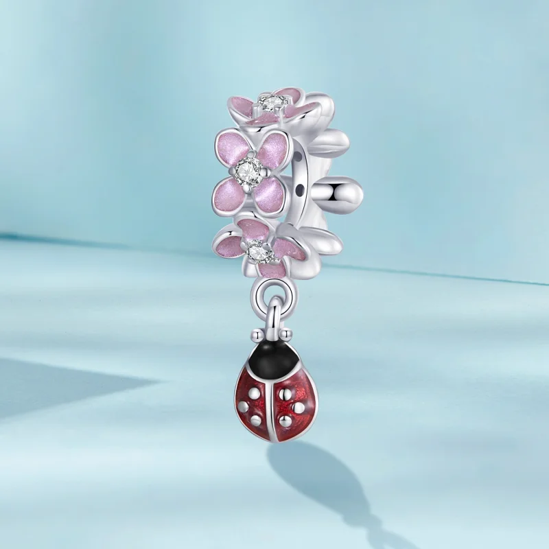 (obrázek pro) Separační korálky ve stylu PANDORA Flower Ladybug - SCC2740 - Zobrazit 2
