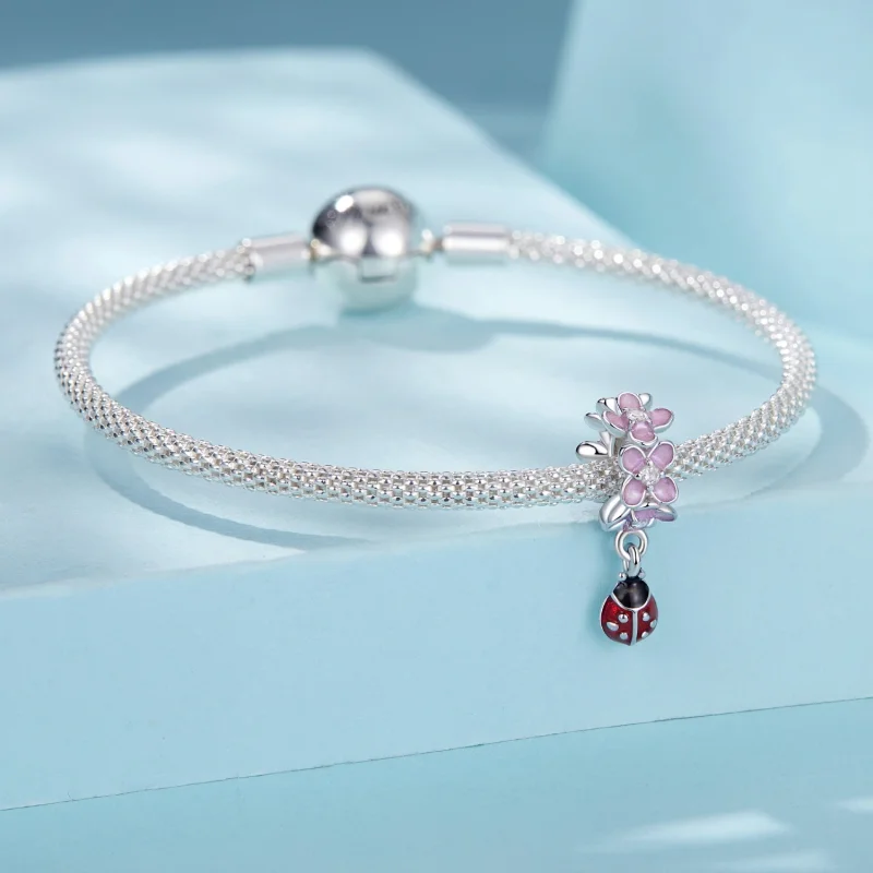 (obrázek pro) Separační korálky ve stylu PANDORA Flower Ladybug - SCC2740 - Zobrazit 3