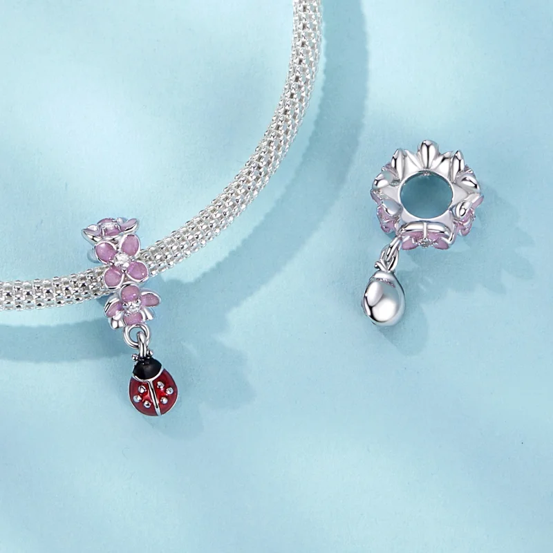 (obrázek pro) Separační korálky ve stylu PANDORA Flower Ladybug - SCC2740 - Zobrazit 4