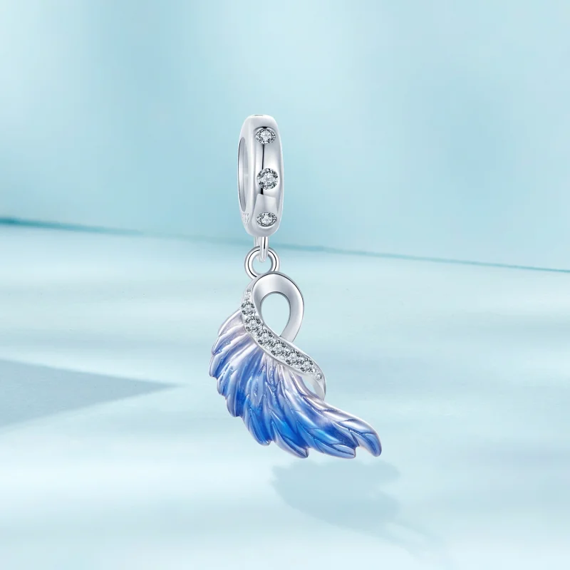(obrázek pro) Dvojitý přívěsek ve stylu PANDORA Blue Wings - SCC2781 - Zobrazit 9