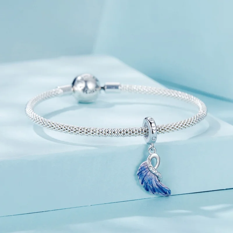(obrázek pro) Dvojitý přívěsek ve stylu PANDORA Blue Wings - SCC2781 - Zobrazit 10