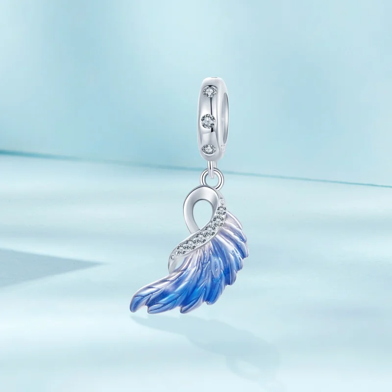 (obrázek pro) Dvojitý přívěsek ve stylu PANDORA Blue Wings - SCC2781 - Zobrazit 11