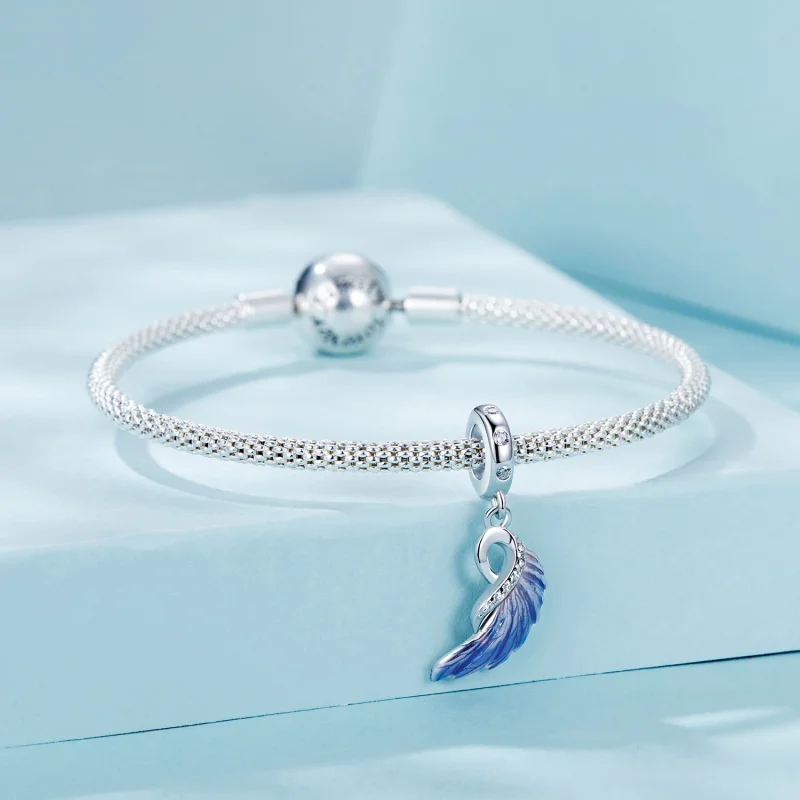 (obrázek pro) Dvojitý přívěsek ve stylu PANDORA Blue Wings - SCC2781 - Zobrazit 12