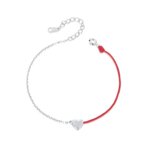 (obrázek pro) Červený provázkový náramek PANDORA Style Love - BSB180