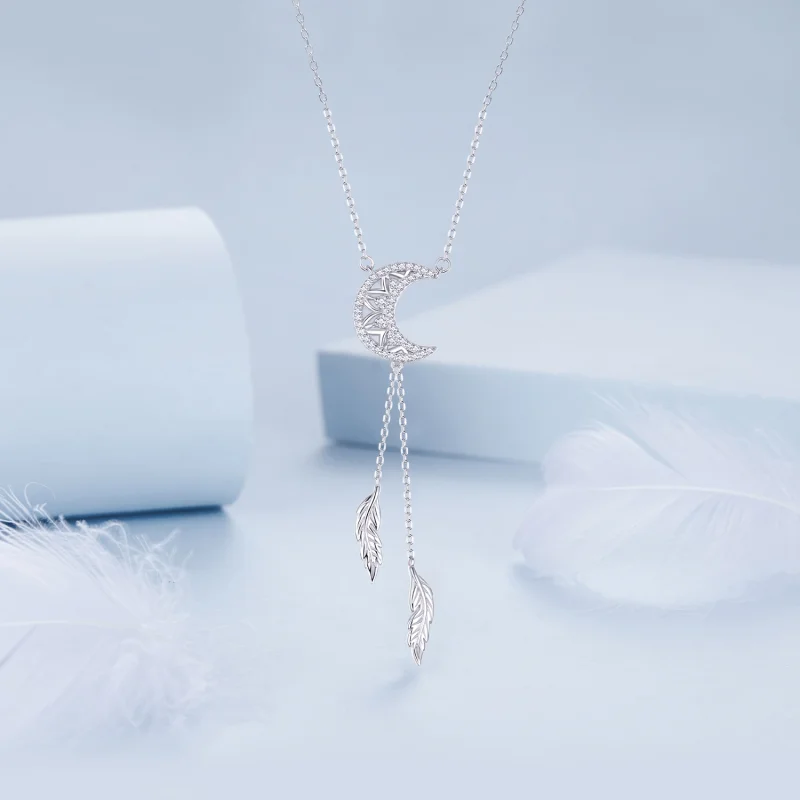 (obrázek pro) Náhrdelník PANDORA Styl Moon Dreamcatcher - BSN390 - Zobrazit 3