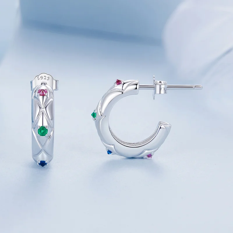 (obrázek pro) Náušnice PANDORA Style Vintage s diamantovým vzorem - BSE1032 - Zobrazit 4
