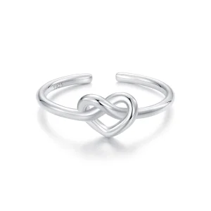 (obrázek pro) Otevřený kroužek Tangled Heart ve stylu PANDORA - BSR565-E