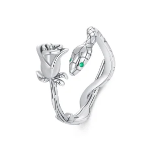 (obrázek pro) Otevřený prsten Rose Snake ve stylu PANDORA - SCR1041-E