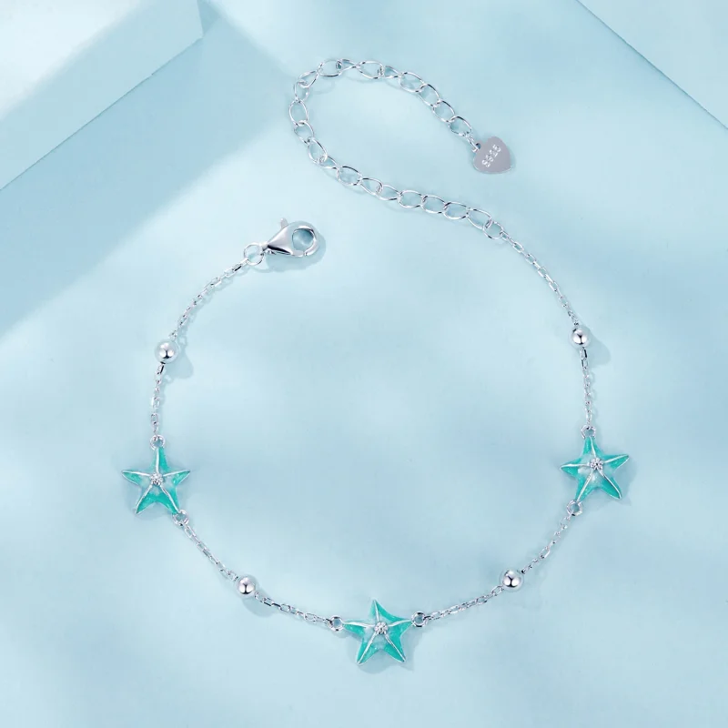 (obrázek pro) PANDORA Styl Starfish Teal náramek - SCB276 - Zobrazit 3