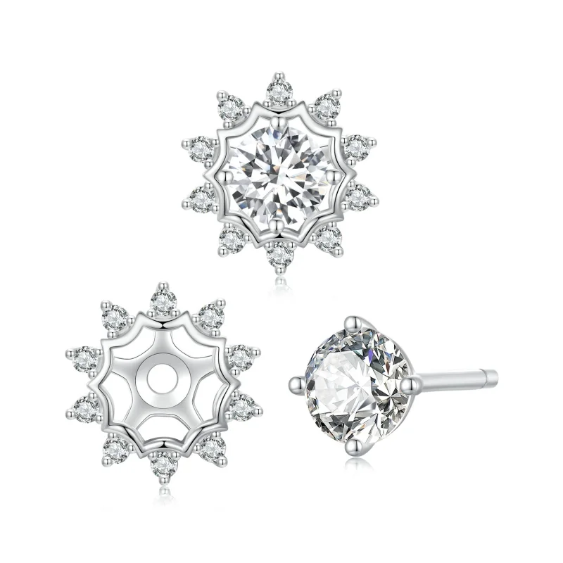 (obrázek pro) PANDORA Style Brilliant Beauty 0,5ct moissanitové náušnice (dva certifikáty) – M - Zobrazit 2