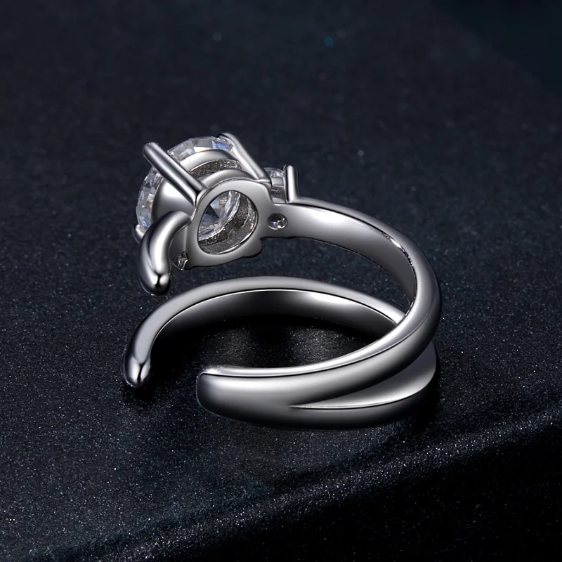 (obrázek pro) PANDORA Style Double Moissanite Ear Cuff (s jedním certifikátem) - MSE058 - Zobrazit 4
