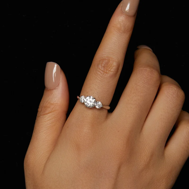 (obrázek pro) PANDORA Style Romantic 1ct Moissanite prsten (s jedním certifikátem) - MSR051-E - Zobrazit 4
