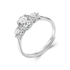 (obrázek pro) PANDORA Style Romantic 1ct Moissanite prsten (s jedním certifikátem) - MSR051-E
