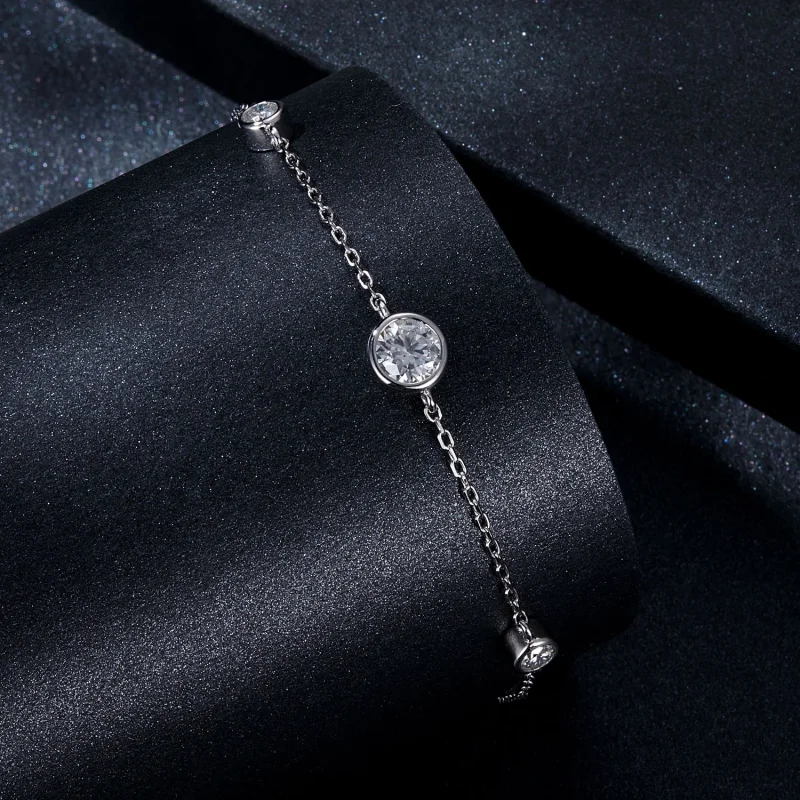 (obrázek pro) PANDORA Style Starry Moissanite náramek (s jedním certifikátem) - MSB018 - Zobrazit 2