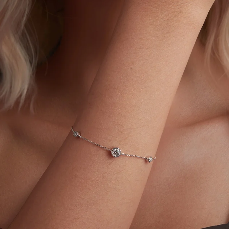 (obrázek pro) PANDORA Style Starry Moissanite náramek (s jedním certifikátem) - MSB018 - Zobrazit 4