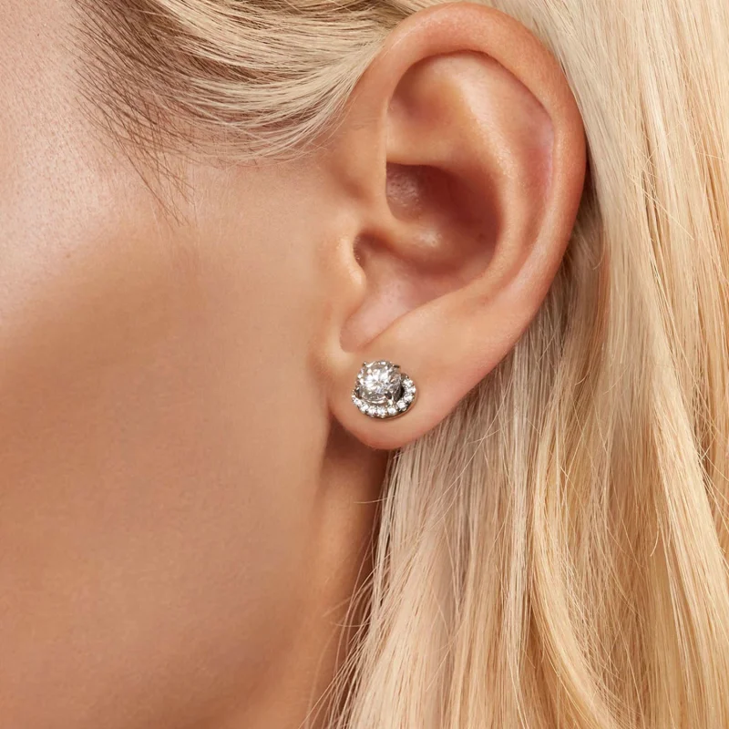 (obrázek pro) PANDORA Style Starry Moissanite náušnice 0,5ct (dva certifikáty) - MSE054 - Zobrazit 6