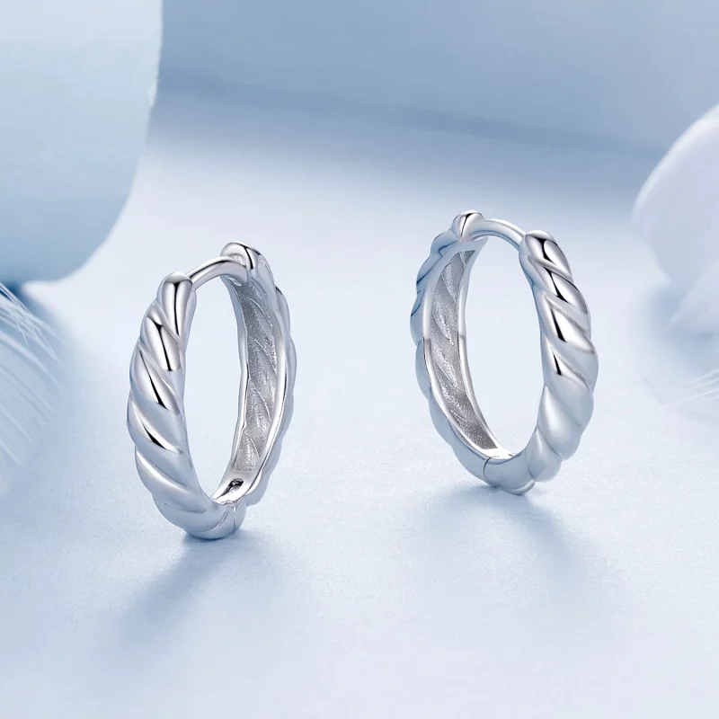 (obrázek pro) PANDORA Stylové kovové twist náušnice - BSE1024-M - Zobrazit 3