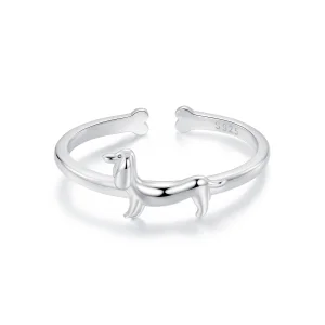 (obrázek pro) Prsten pro jezevčíka ve stylu PANDORA - SCR1029-E