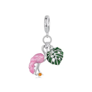(obrázek pro) Přívěsek Flamingo Tortoise Leaf ve stylu PANDORA - SCC2830