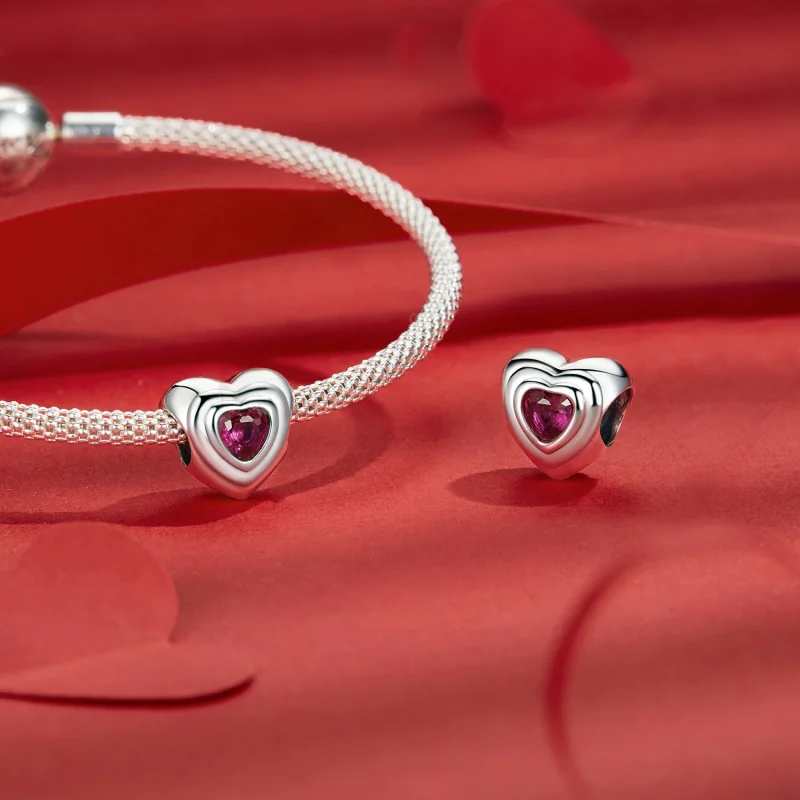 (obrázek pro) Přívěsek PANDORA Style Love Heart Classic Halo - SCC2776 - Zobrazit 4
