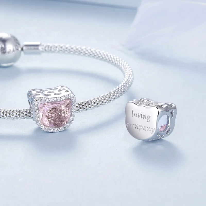 (obrázek pro) Přívěsek PANDORA Style Pink Cat - BSC1020 - Zobrazit 4