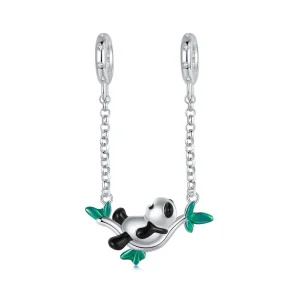 (obrázek pro) Stříbrný přívěsek Panda Bamboo Forest ve stylu PANDORA - SCC2810