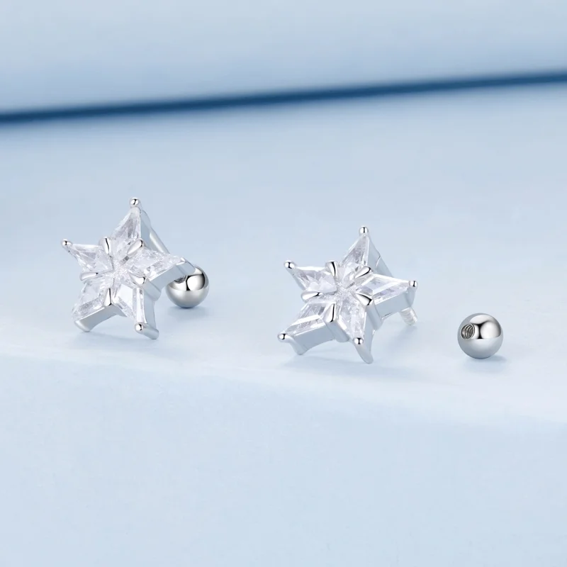 (obrázek pro) Třpytivé náušnice PANDORA Style Star - BSE1009 - Zobrazit 2