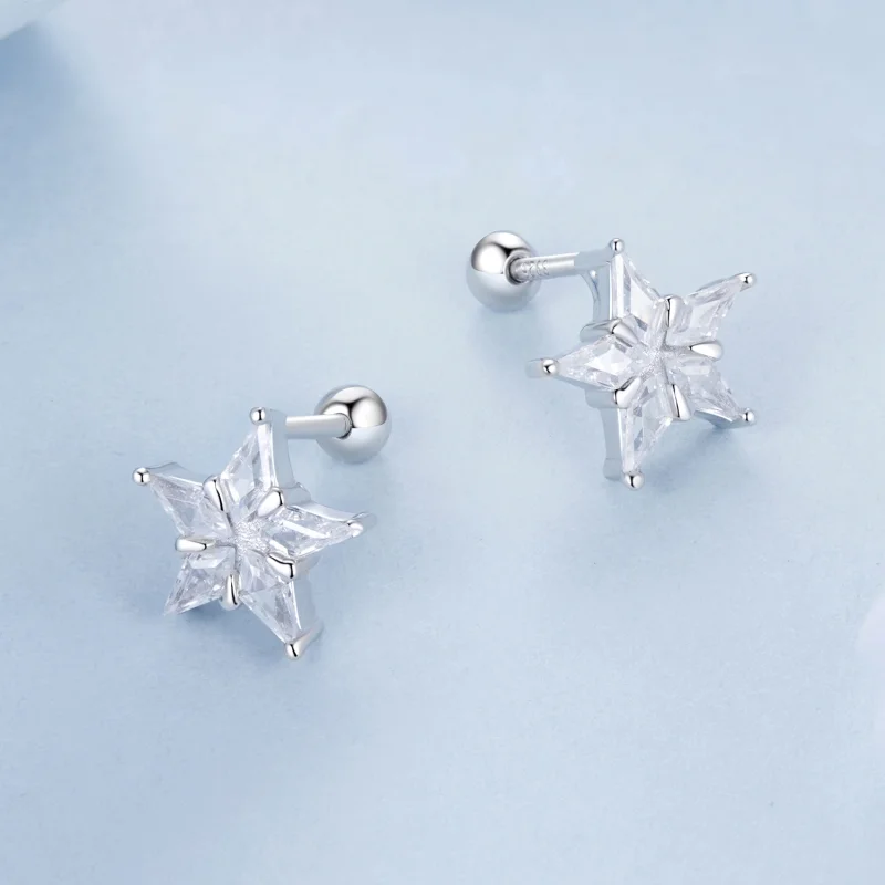(obrázek pro) Třpytivé náušnice PANDORA Style Star - BSE1009 - Zobrazit 3