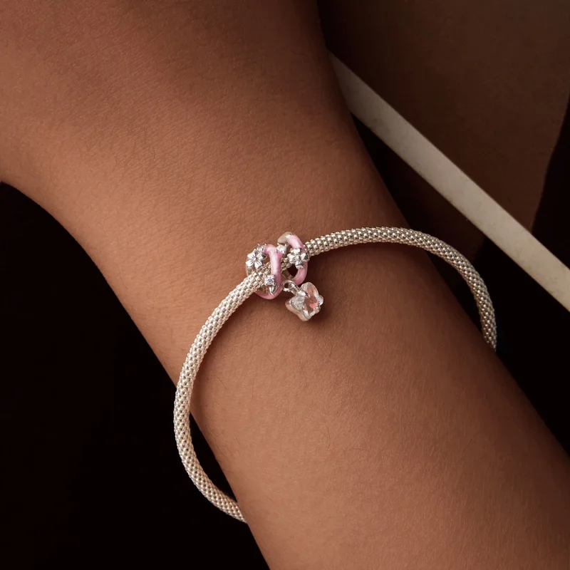 (obrázek pro) Květinové korálky Butterfly Love ve stylu PANDORA - SCC2828 - Zobrazit 7
