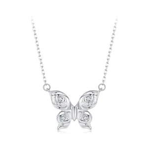 (obrázek pro) Náhrdelník Rose Butterfly ve stylu PANDORA - BSN396
