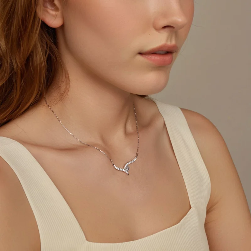 (obrázek pro) Náhrdelník ve stylu PANDORA Simple Line - BSN400 - Zobrazit 5