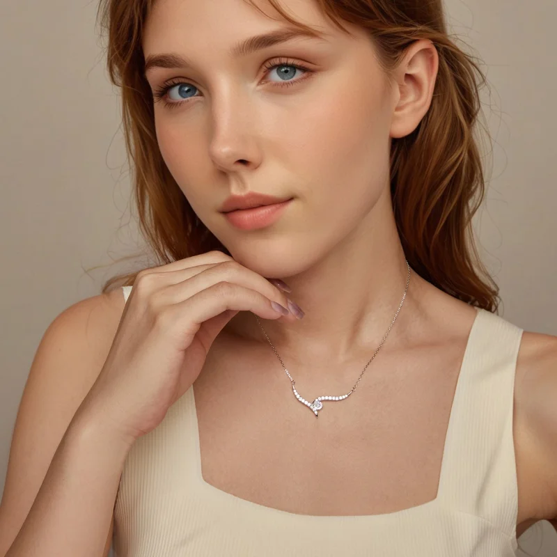 (obrázek pro) Náhrdelník ve stylu PANDORA Simple Line - BSN400 - Zobrazit 6