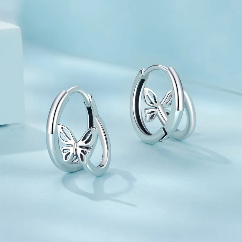 (obrázek pro) Náušnice Butterfly ve stylu PANDORA - SCE1766 - Zobrazit 3