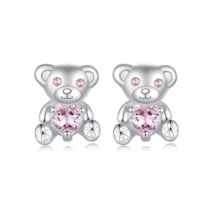 (obrázek pro) Náušnice Love Bear ve stylu PANDORA - SCE1774