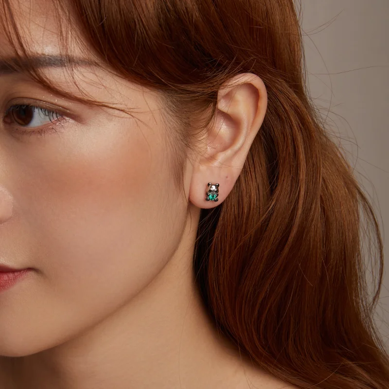 (obrázek pro) Náušnice Panda srdce ve stylu PANDORA - SCE1775 - Zobrazit 10