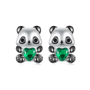 (obrázek pro) Náušnice Panda srdce ve stylu PANDORA - SCE1775