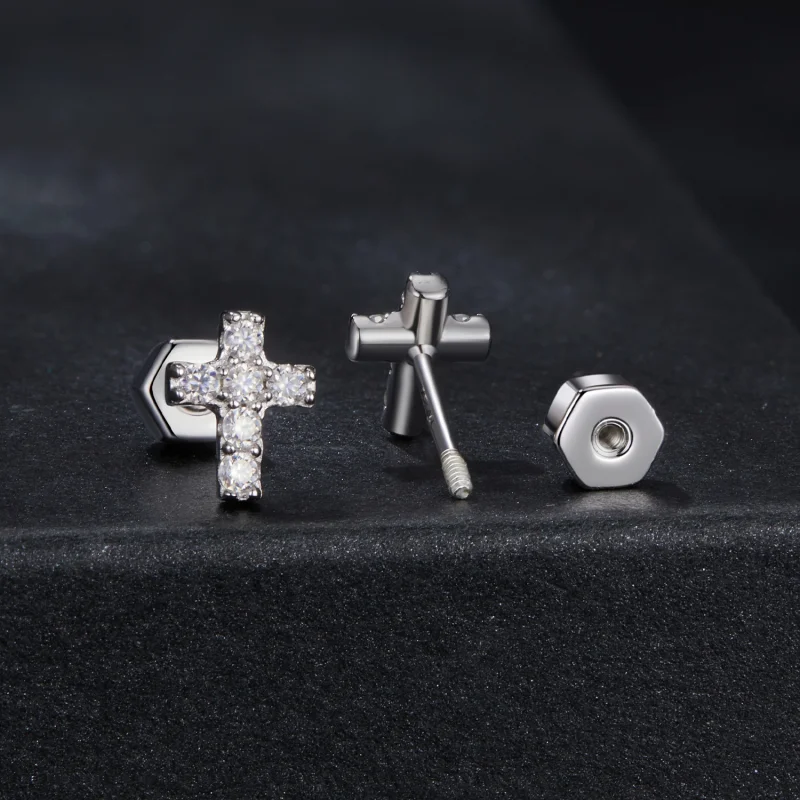 (obrázek pro) Náušnice PANDORA Style Cross (jeden certifikát) - MSE070 - Zobrazit 2