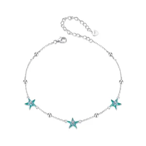(obrázek pro) PANDORA Styl Starfish Teal Kotník - SCT026