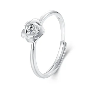 (obrázek pro) PANDORA Style 0,1ct Moissanite Rose Prsten (s jedním certifikátem) - MSR054-E