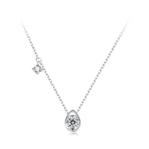 (obrázek pro) PANDORA Style 0,5ct moissanitový kapkový náhrdelník (s jedním certifikátem) - MSN037