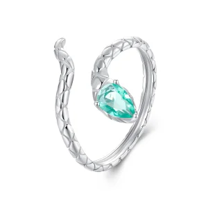 (obrázek pro) PANDORA Style Malý zelený hadí prsten - SCR1057-E
