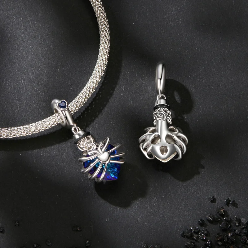 (obrázek pro) PANDORA Style Memorial Rose Heart Blue - BSC1058-BU - Zobrazit 4