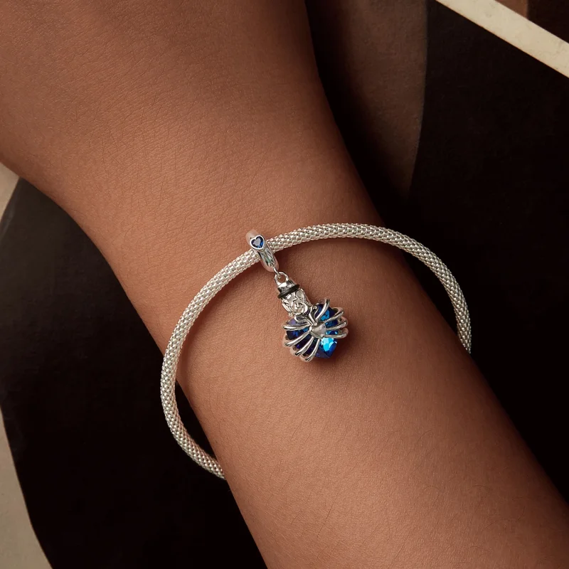 (obrázek pro) PANDORA Style Memorial Rose Heart Blue - BSC1058-BU - Zobrazit 5