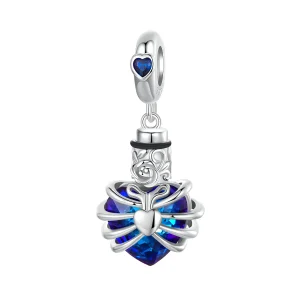 (obrázek pro) PANDORA Style Memorial Rose Heart Blue - BSC1058-BU