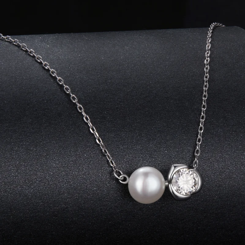 (obrázek pro) PANDORA Style Moissanite Rose náhrdelník (s jedním certifikátem) - MSN040 - Zobrazit 2