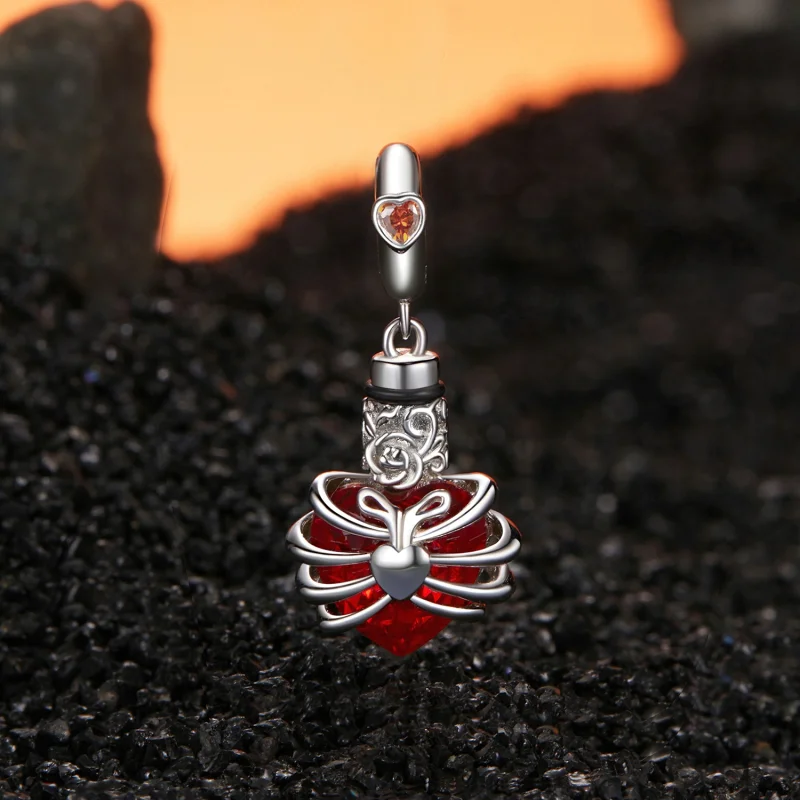 (obrázek pro) Rose Heart Red ve stylu PANDORA - BSC1058-RD - Zobrazit 2