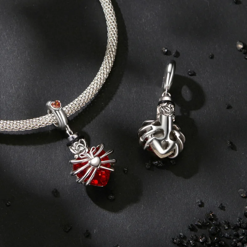 (obrázek pro) Rose Heart Red ve stylu PANDORA - BSC1058-RD - Zobrazit 4