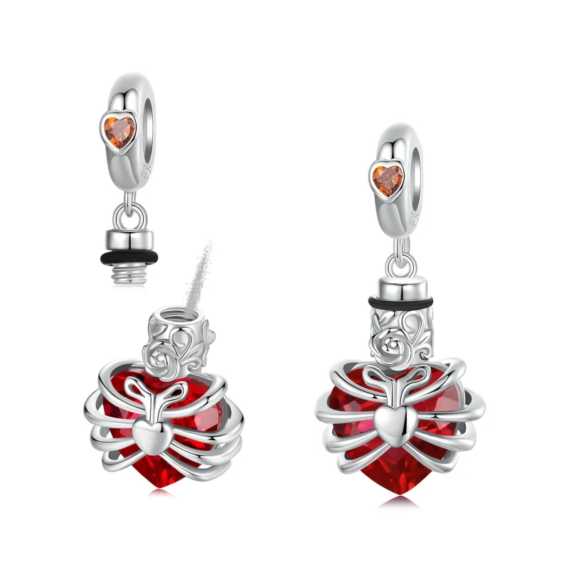 (obrázek pro) Rose Heart Red ve stylu PANDORA - BSC1058-RD - Zobrazit 7