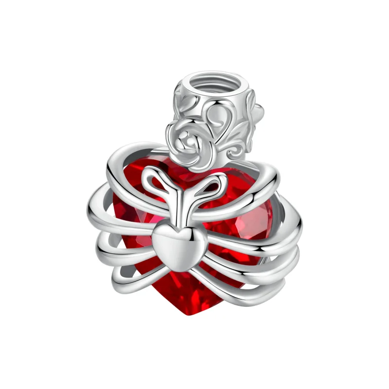 (obrázek pro) Rose Heart Red ve stylu PANDORA - BSC1058-RD - Zobrazit 8
